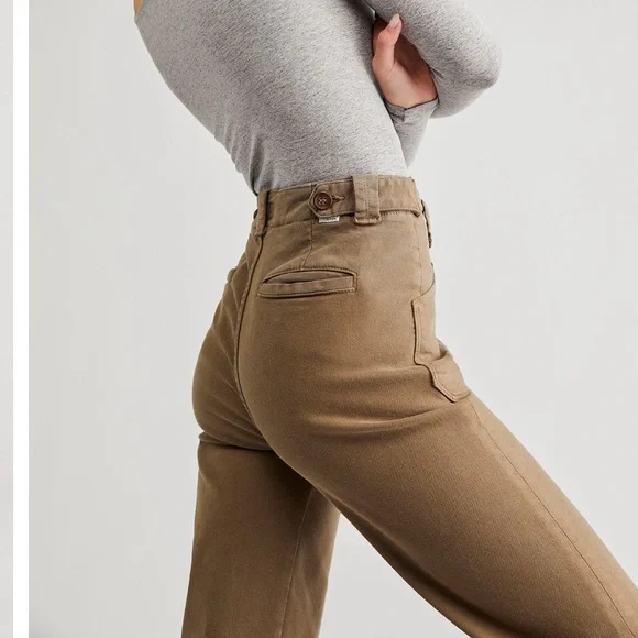 MOTHER Olive Green Trousers Anthropologie - Picture 3 of 6